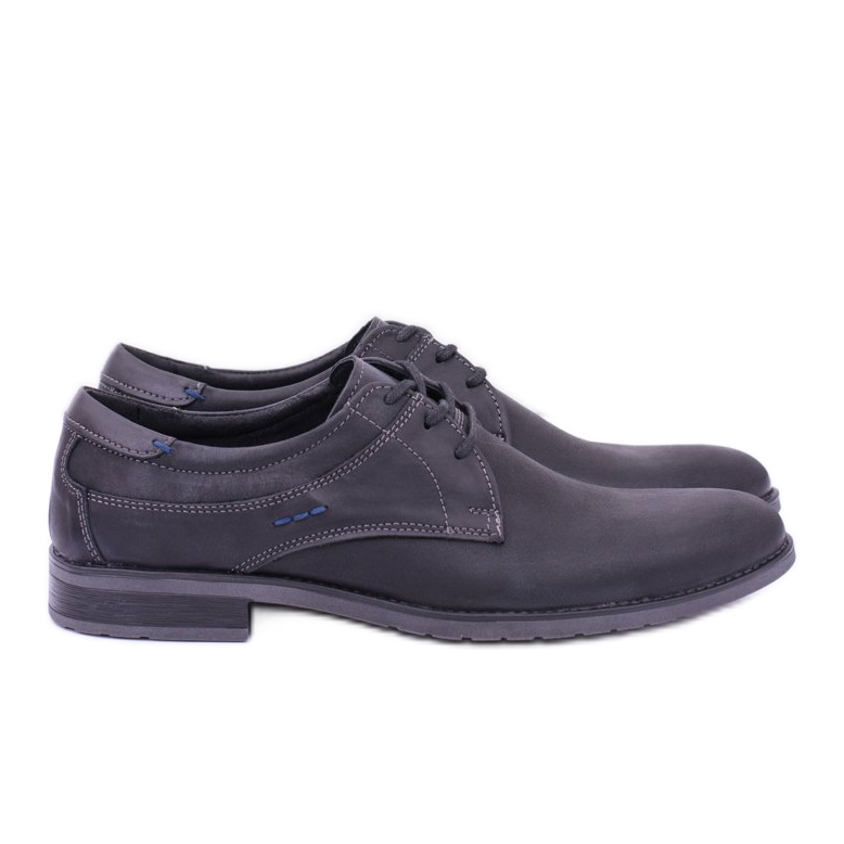 KOMODO Sapatos elegantes masculinos de couro preto Santiago