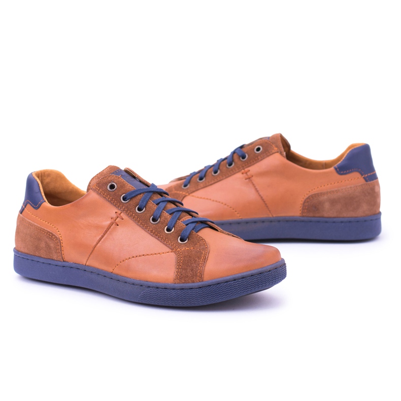 Neex Sapatos Ender Casuais Masculinos de Couro Marrom castanho