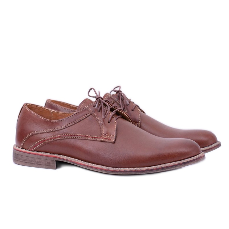 Lema Sapatos Brogues Marrom Formais de Couro Masculino Rick castanho