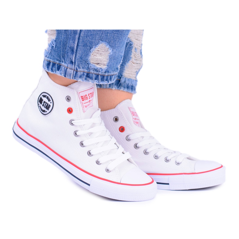 Tênis alto branco feminino Big Star T274026