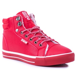 Tênis feminino com isolamento térmico Big Star BB274003 vermelho