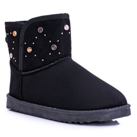 BUGO Botas pretas isoladas para mulher Botas de neve Camurça Biggy preto