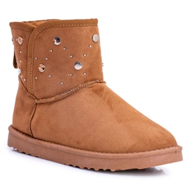 BUGO Botas isoladas para mulher Botas de neve Camurça Camelo Biggy marrom