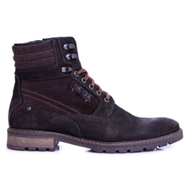 Botas quentes masculinas Neex de couro preto Grigor