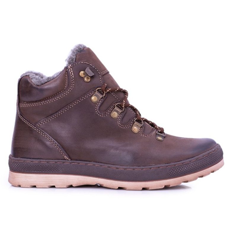 Mario Boschetti Botas quentes masculinas de couro marrom abelo castanho