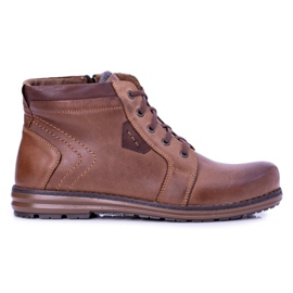 Polbut Botas quentes marrons masculinas Verno marrom
