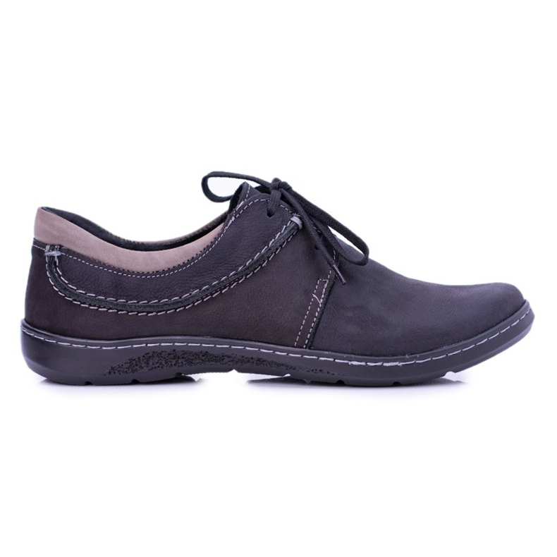KOMODO Sapatos fuego de couro preto masculino