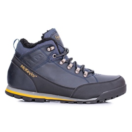 Mckeylor Tênis masculino de caminhada azul marinho com lã reflex azul-marinho
