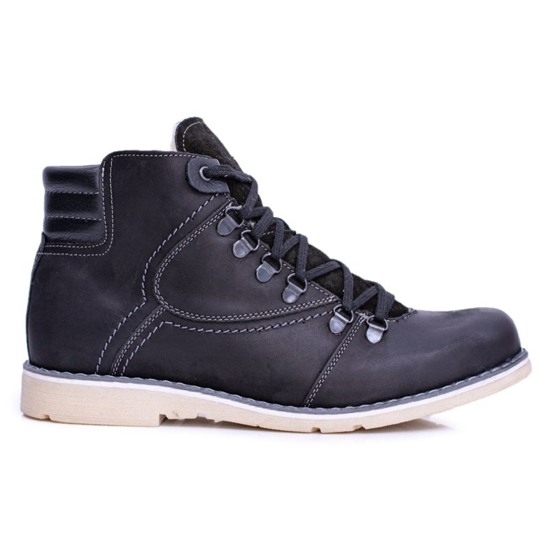 Botas masculinas pretas de couro quente Komodo 733 preto