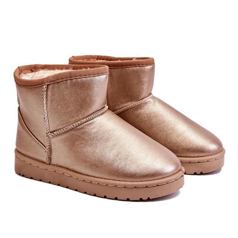 FRROCK Botas de neve quentes para crianças com champanhe Scooby rosa