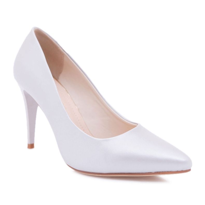 Sergio Leone Pearl Pumps Stilettos Silver Feliciana cinza