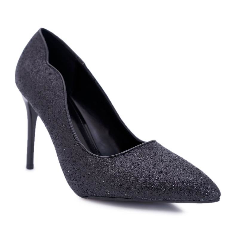 FB1 Black Glitter Extrade Feminino preto