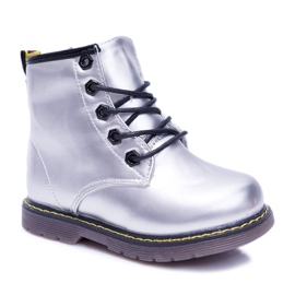 Botas infantis aquecidas com caçadores de peles Silver Debi cinza