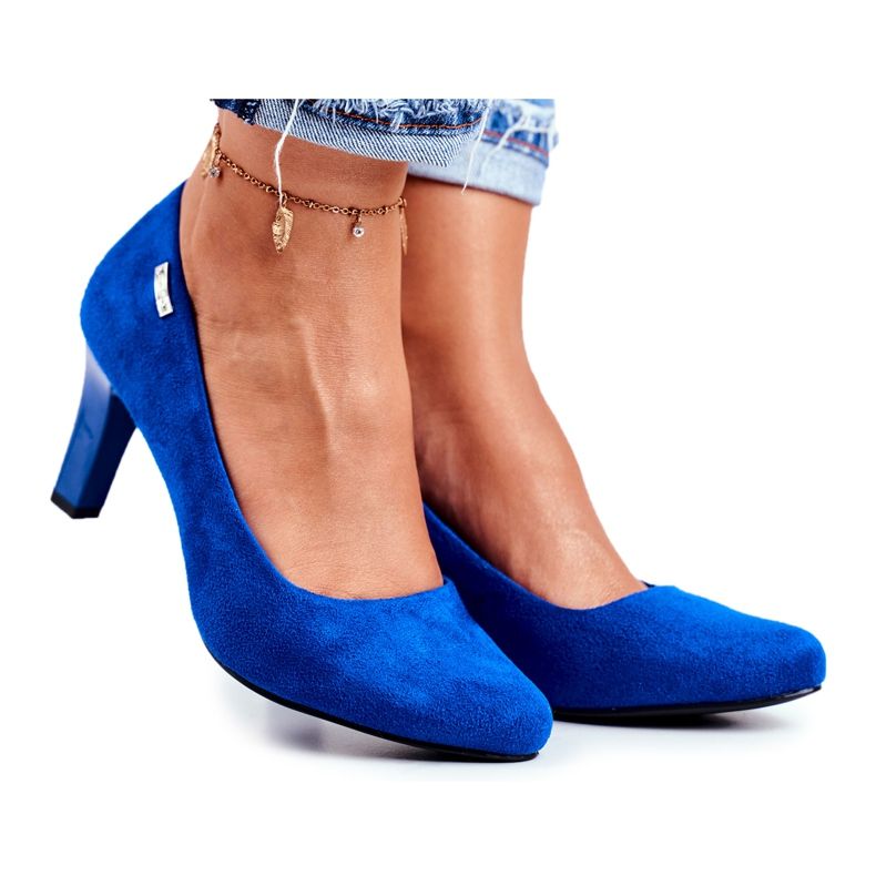 Sapatos femininos Sergio Leone Suede Indigo Orsola azul