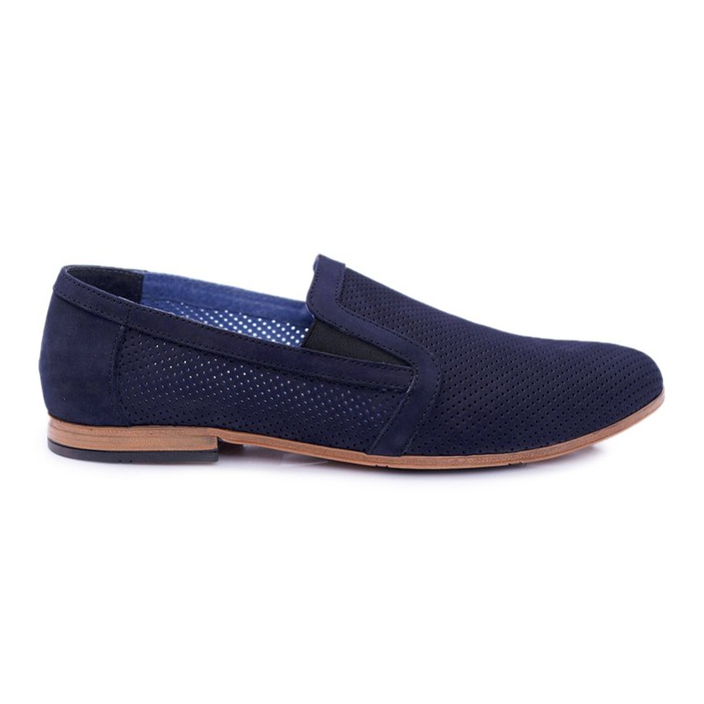 Mocassins deslizantes masculinos azul marinho Bednarek Munero