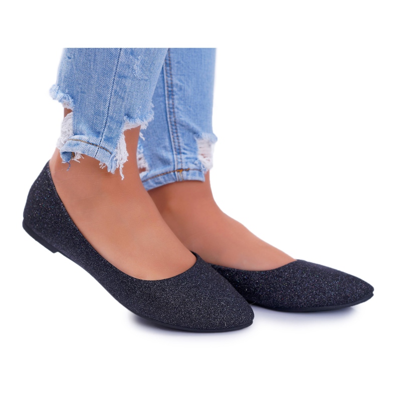 PS1 Bailarinas feminino glitter preto Fifi