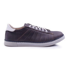 Bednarek Polish Shoes Calçados masculinos Brogues Bednarek esportivos de couro cinza Salvatore Bednarek Polish Shoes Calçados masculinos Brogues Bednarek esportivos de couro cinza Salvatore