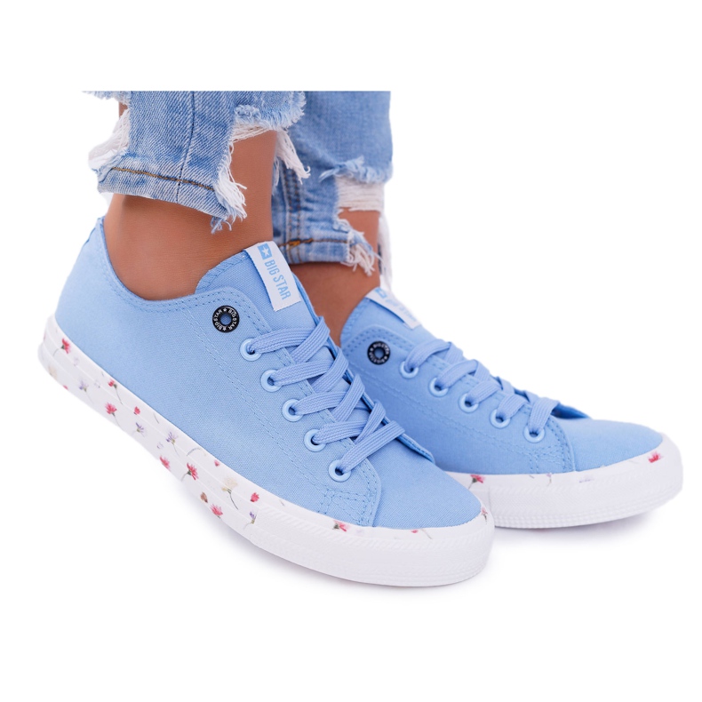 Tênis feminino baixo Big Star Blue DD274710 azul