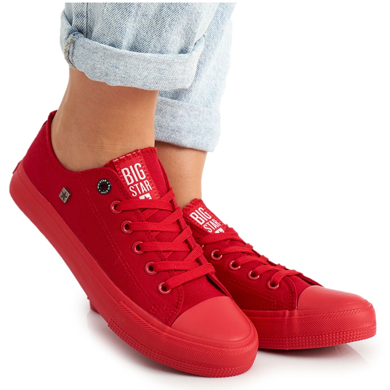 Tênis feminino Big Star Red AA274007 vermelho