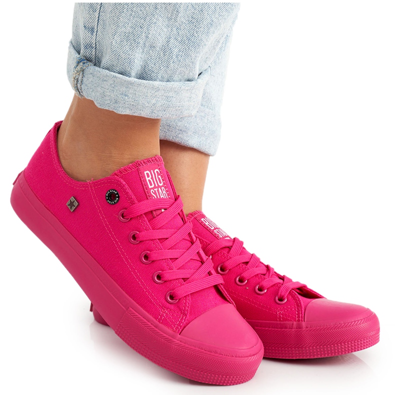 Tênis feminino Big Star Fuchsia AA274013 rosa