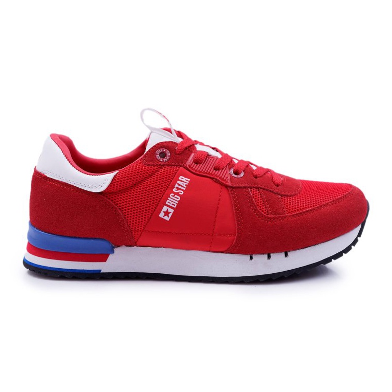 Sapatas esportivas masculinas Big Star camurça couro vermelho DD174322