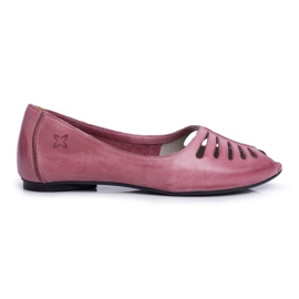 Bailarinas Maciejka Couro Rosa Feminino 03497-15