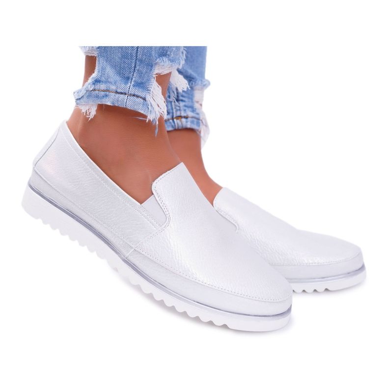 Mocassim feminino Sergio Leone Silver Magento cinza