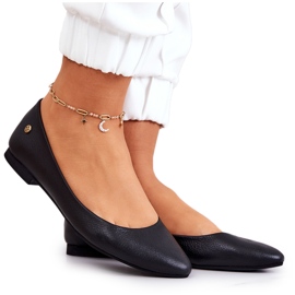 Maciejka Couro Preto Feminino Bailarinas 04100