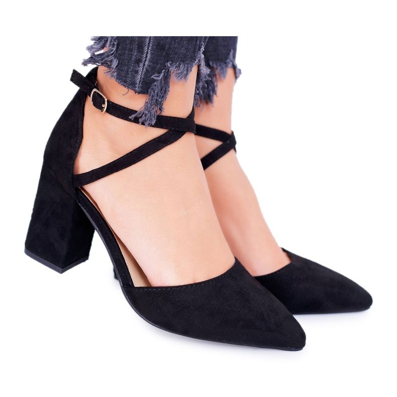 PS1 Sapatos femininos no salto no Spitz Black Cosmo preto