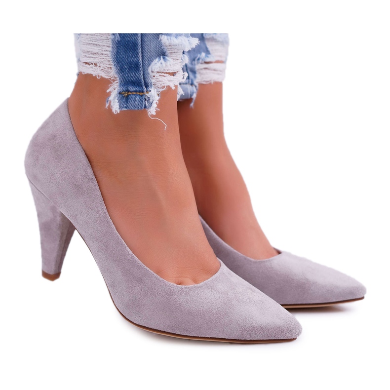 Bombas Femininas Sergio Leone PB139 Grey Felice cinza