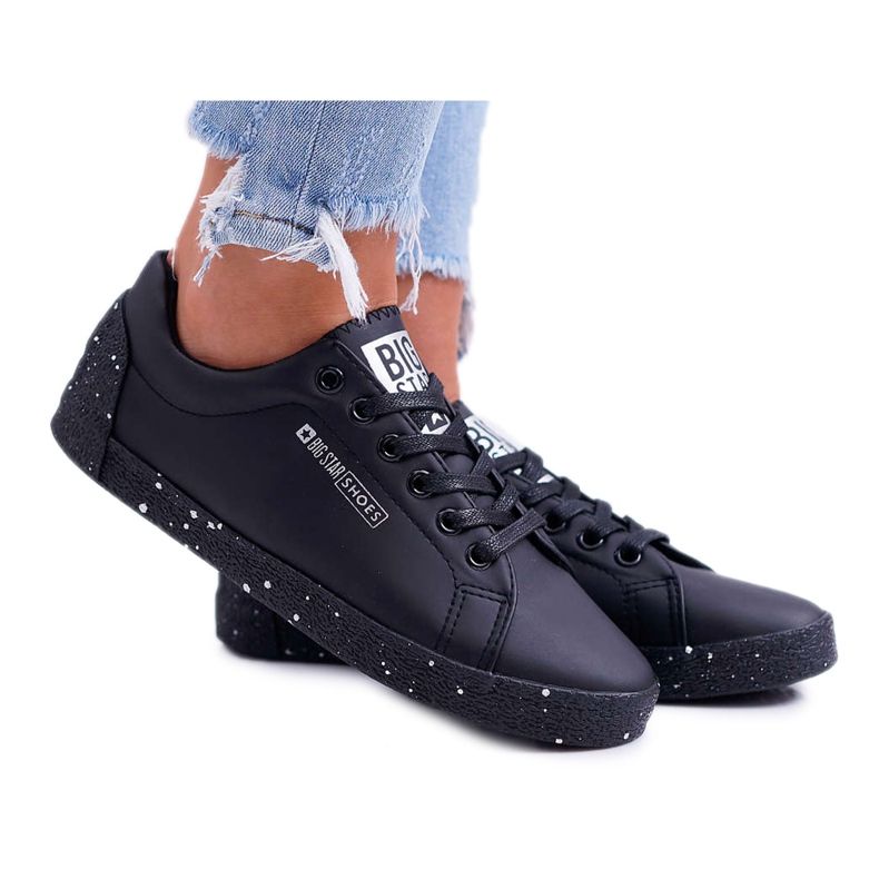 Tênis feminino Big Star Gray Star Black AA274A008 preto