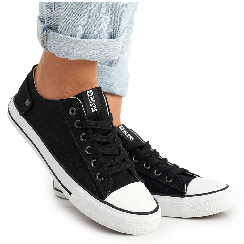 Tênis feminino Big Star Rubber Toe preto DD274338