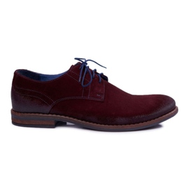 Sapatos de couro casual Homens Nikopol Borgonha Lajos vermelho