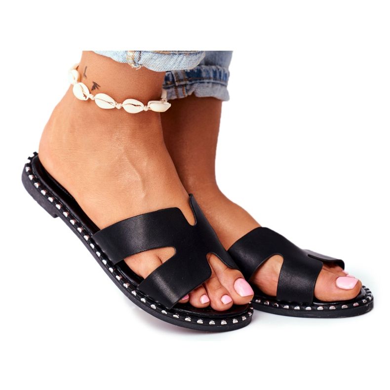 ADY Chinelos femininos Jet Black Montiago preto