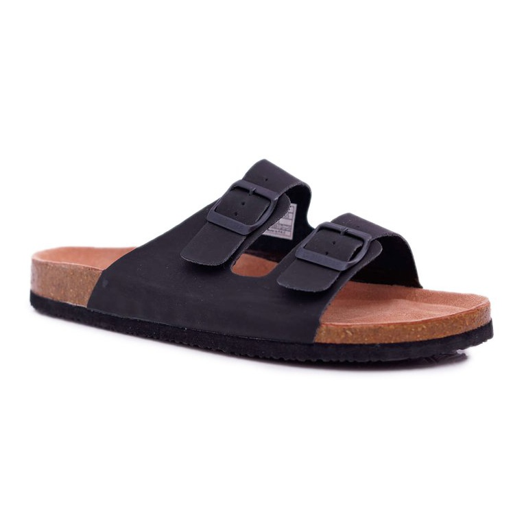 Chinelos masculinos com fivelas Big Star Black DD174605 preto