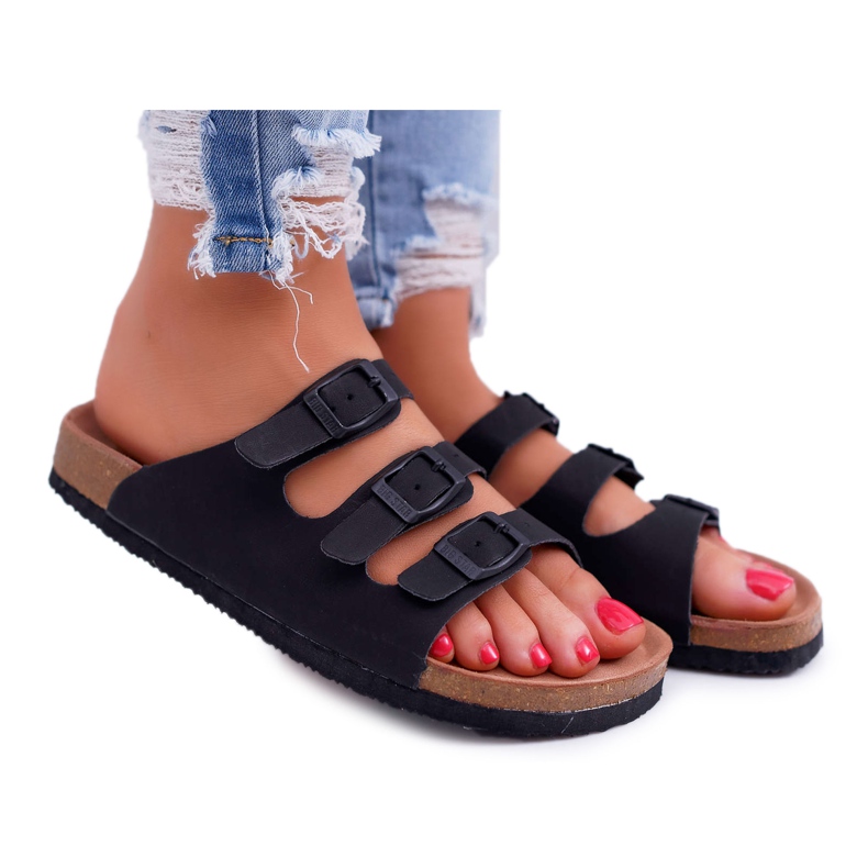 Chinelos pretos femininos Big Star DD274139