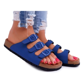 Chinelos femininos azul marinho Big Star DD274140 azul-marinho