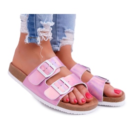 Chinelos femininos roxos Big Star DD274136 tolet