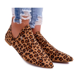 Botas Lu Boo Com Recortes Leopard Chelsea castanho