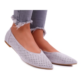 Bailarinas Lu Boo Feminino - Sobremesa Cinza Openwork