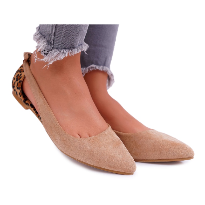 Lu Boo Ballerina In Spitz Suede Camel Better castanho