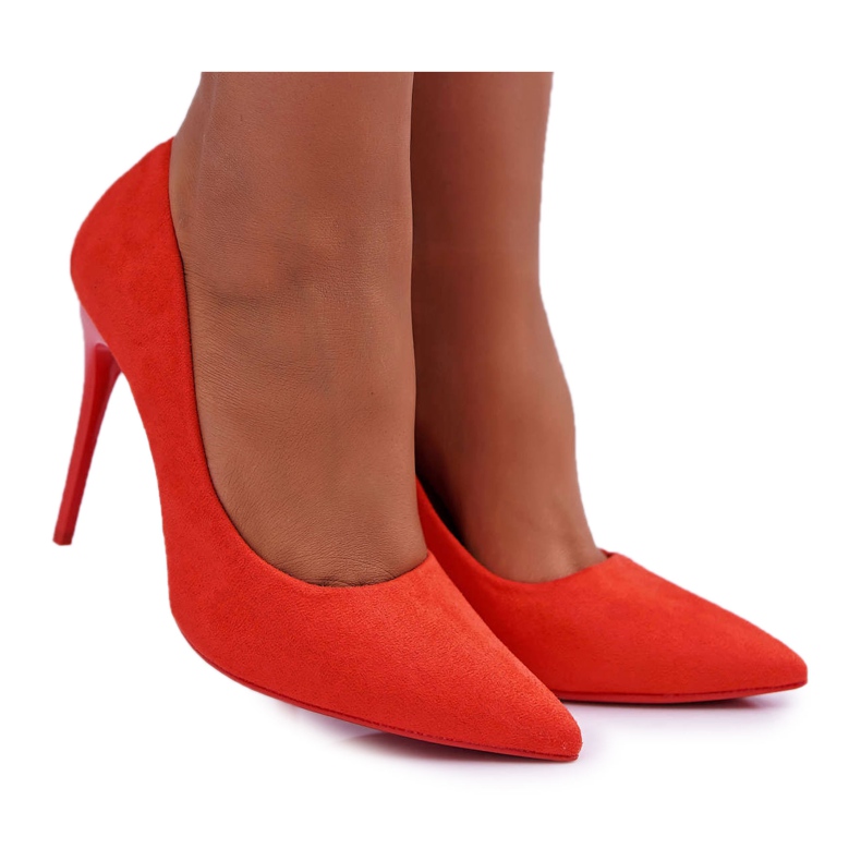 PS1 Stilettos Suede feminino laranja Yanna