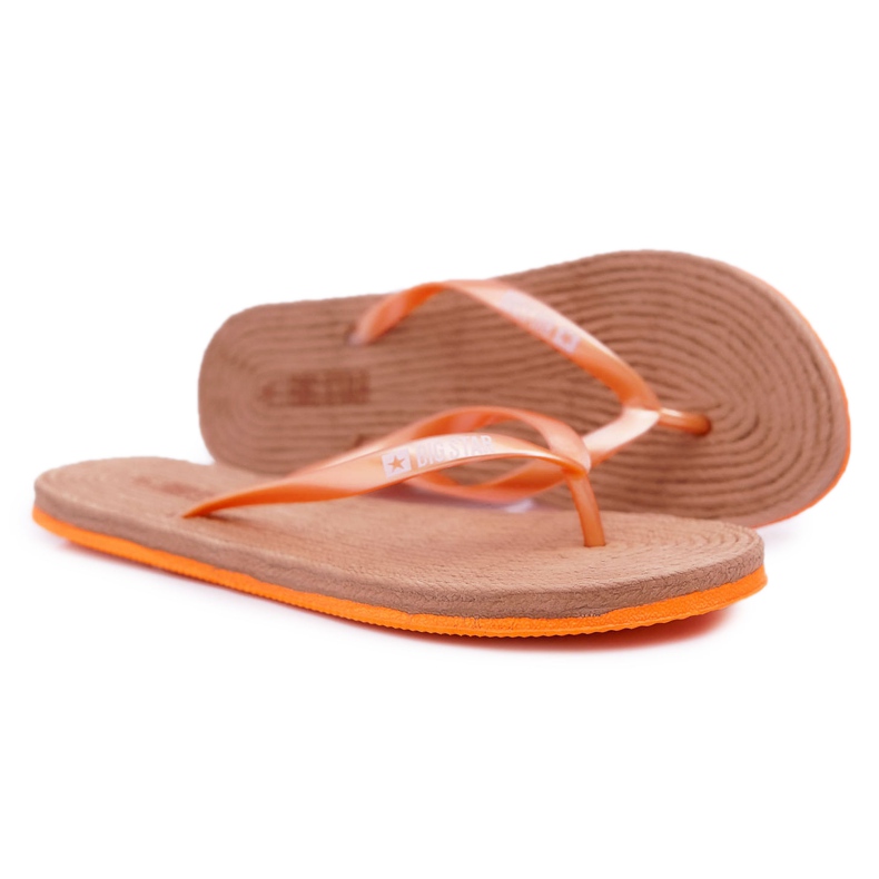 Chinelos femininos flip-flops Big Star Orange AA274A120 laranja
