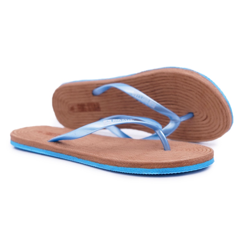 Chinelos femininos flip-flops Big Star Blue AA274A122 azul