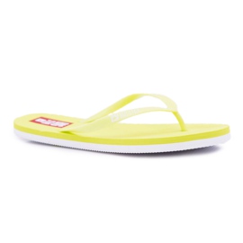 Chinelos femininos flip-flops Big Star Neon Lime AA274A129 verde
