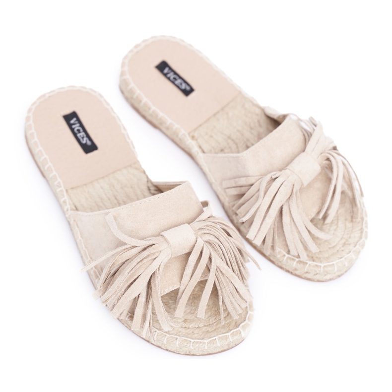 Chinelos femininos Beige Boho Vices 8458 bege