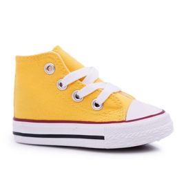 FRROCK Tênis clássico infantil amarelo alto Filemon