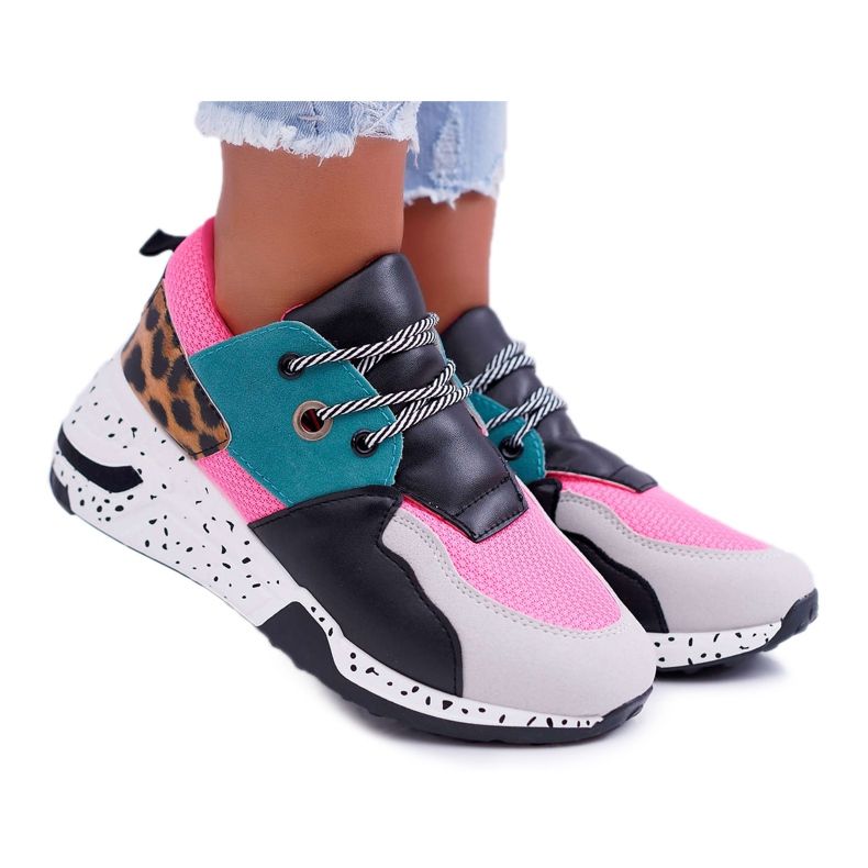 FRJEIN Calçados Esportivos Femininos Leopard Mix Timoti multicolorido