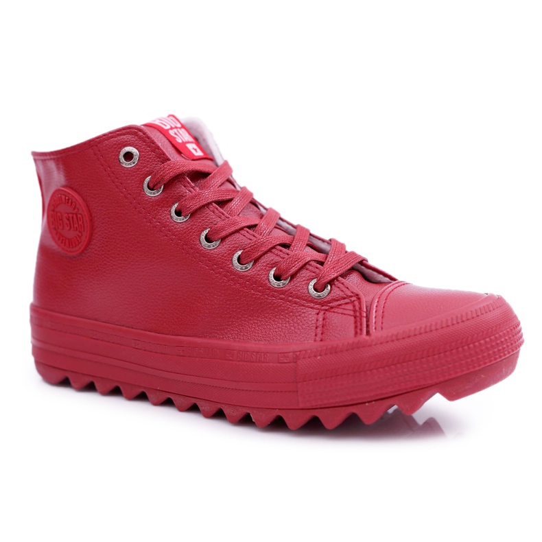 Tênis feminino Big Star High Warm Red EE274112 vermelho