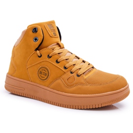 Sapatas esportivas masculinas Big Star High Camel EE174432 marrom